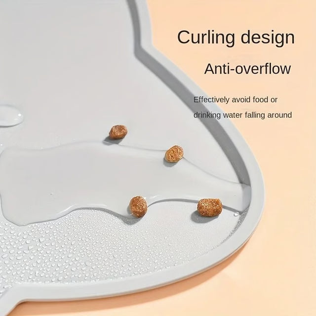Silicone Pet Feeding Mat with Raised Edge