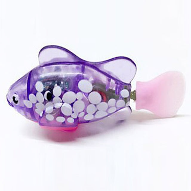 Interactive Electric Fish Toy for Cats and Dogs LED Swimming Robot Water Play Pet Toy