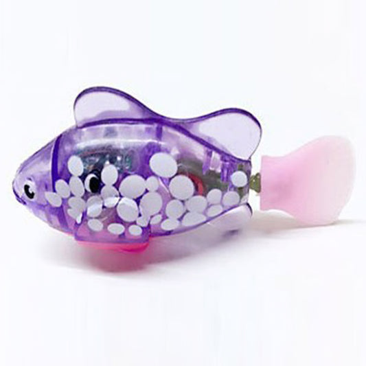 Interactive Electric Fish Toy for Cats and Dogs LED Swimming Robot Water Play Pet Toy