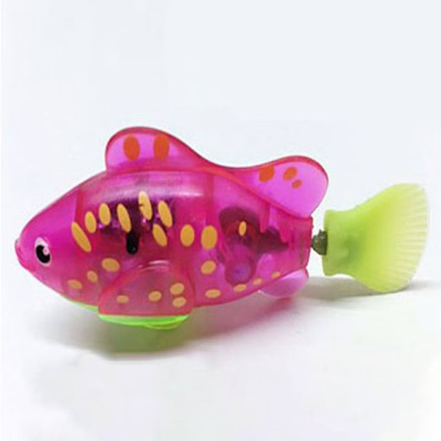 Interactive Electric Fish Toy for Cats and Dogs LED Swimming Robot Water Play Pet Toy