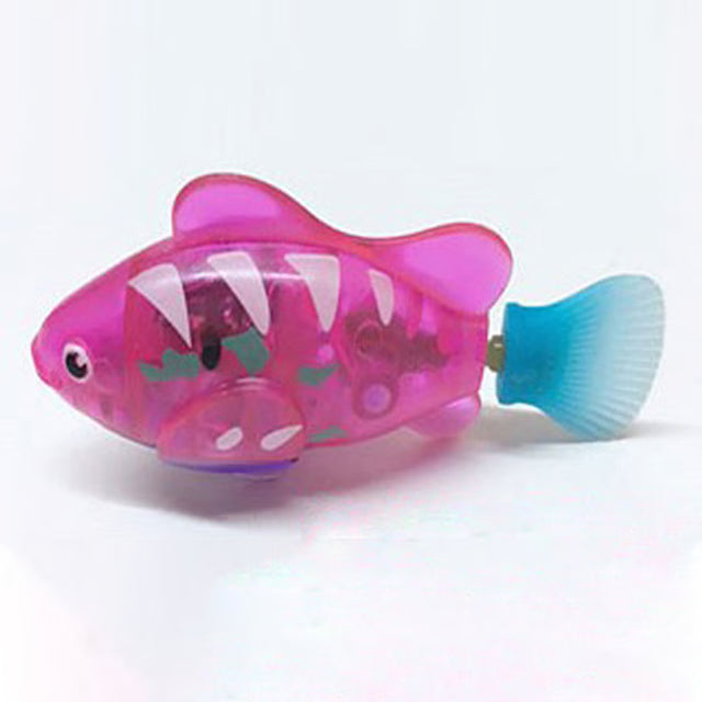Interactive Electric Fish Toy for Cats and Dogs LED Swimming Robot Water Play Pet Toy