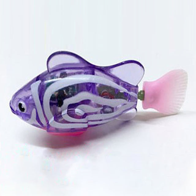 Interactive Electric Fish Toy for Cats and Dogs LED Swimming Robot Water Play Pet Toy